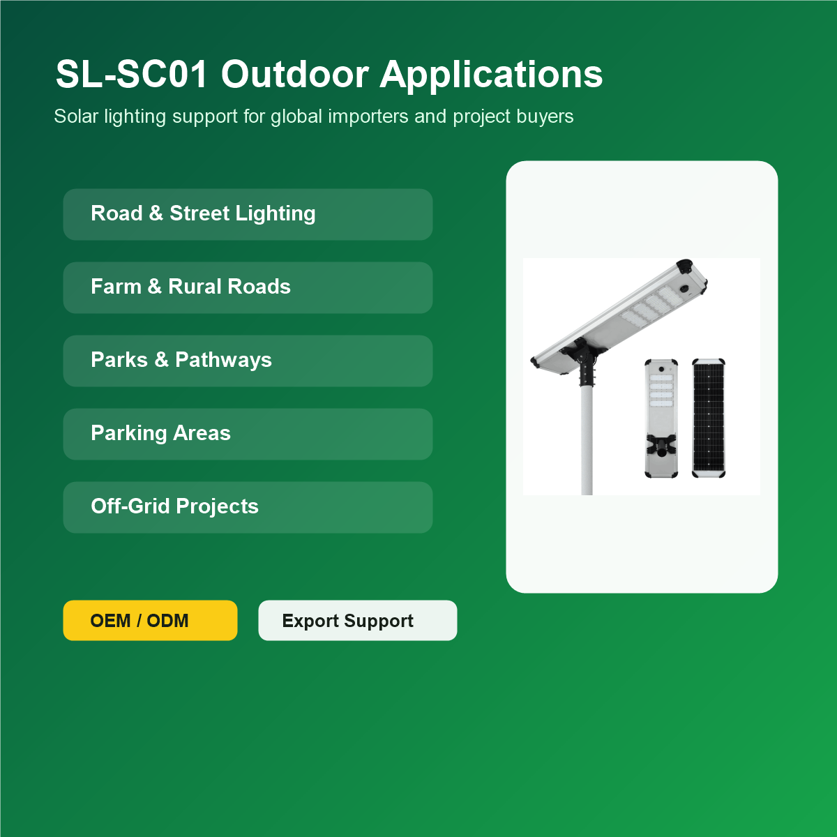 SUNLUX SL-SC01 applications and project support