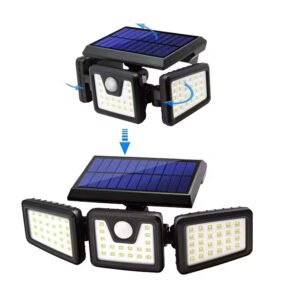 Solar Motion Sensor Wall Light with Adjustable Solar Panel