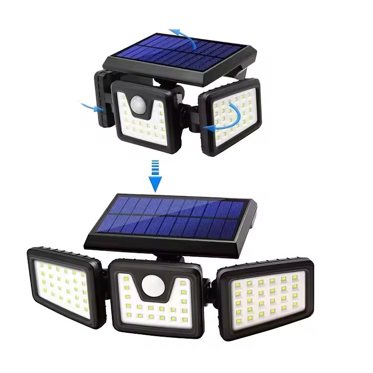 Solar Motion Sensor Wall Light with Adjustable Solar Panel