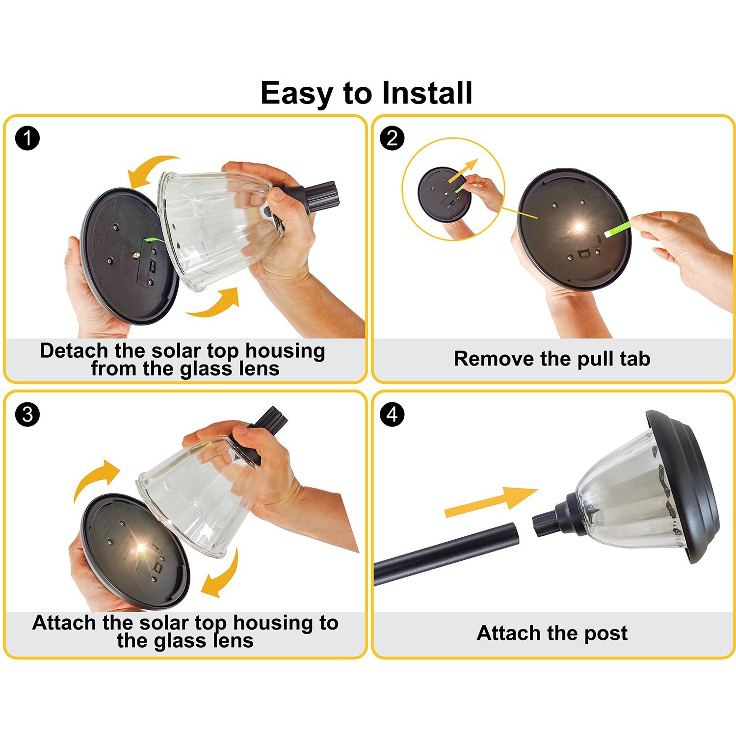 SUNLUX SLGT02 LED Solar Pathway Light for Garden & Landscape - Image 2