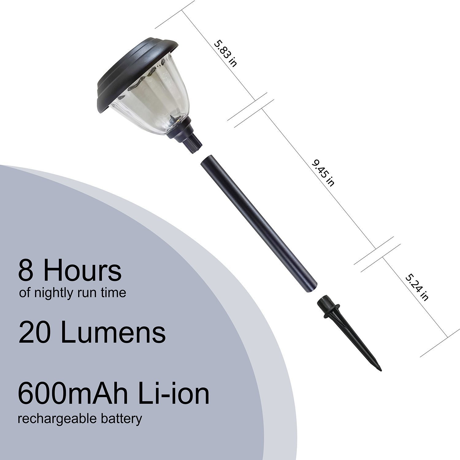 SUNLUX SLGT02 LED Solar Pathway Light for Garden & Landscape - Image 5