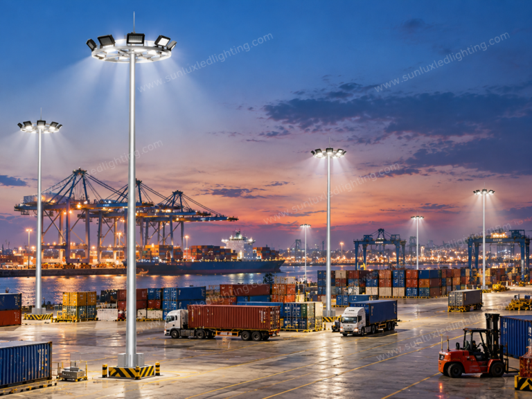 Port High Mast Lighting Design: Container Yard and Logistics Terminal Guide